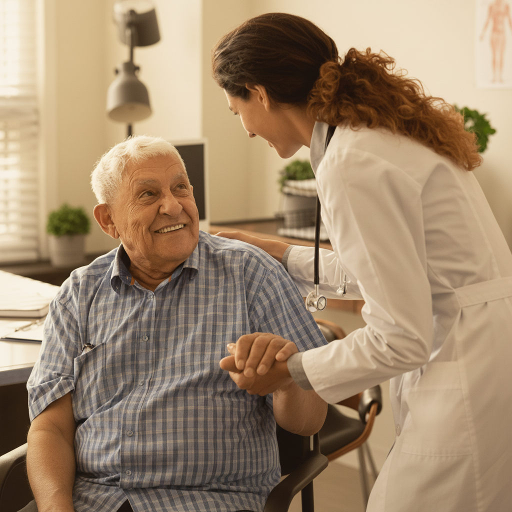 Doctor consulting with patient - compassionate cancer care at WellSpring Oncology